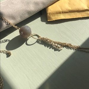 Grey ball necklace